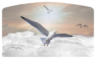 DACRO-101-BZ Journey Home Clouds Birds Bronze